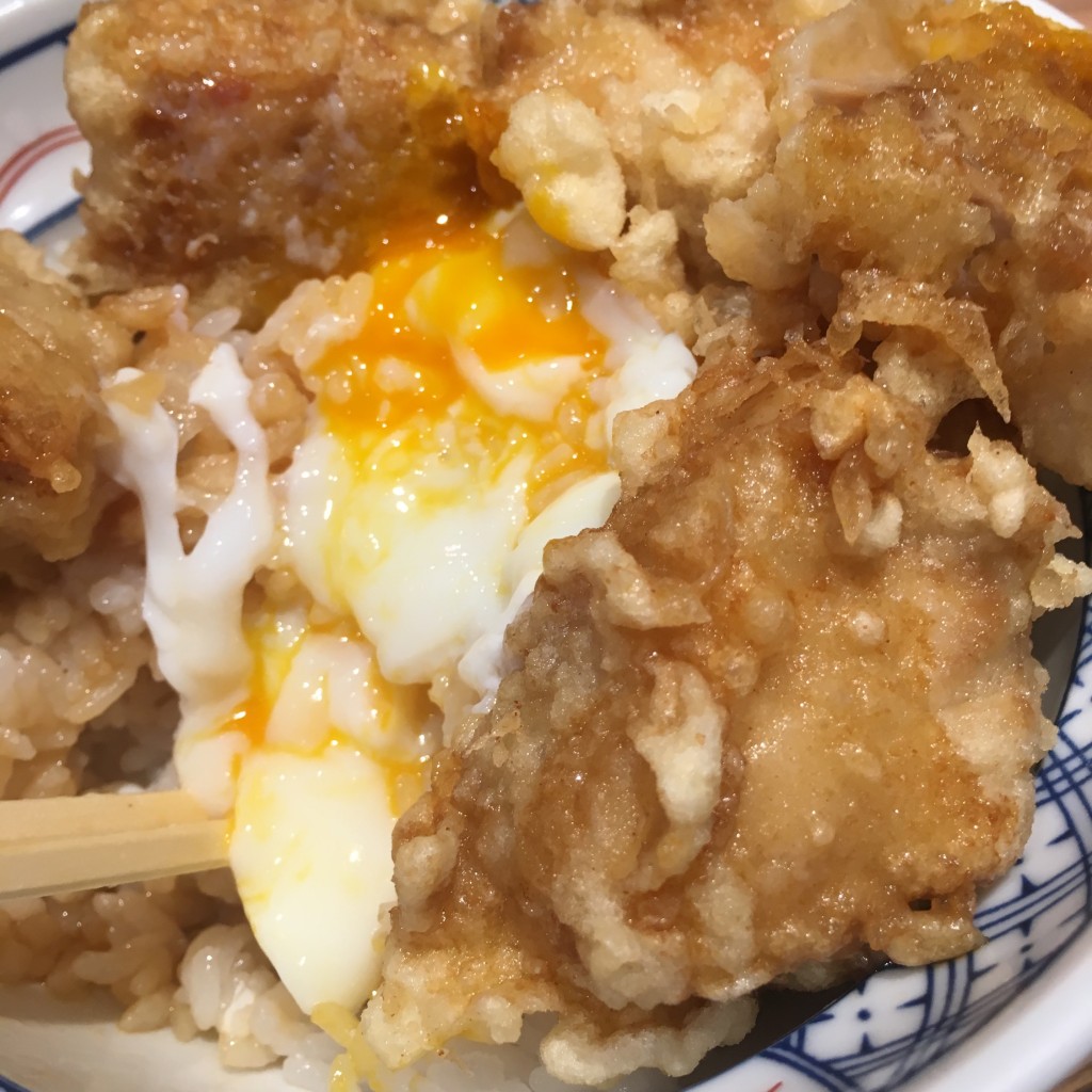 ユーザーが投稿した温玉鳥天丼とミニ蕎麦の写真 - 実際訪問したユーザーが直接撮影して投稿した銀座そば俺の そば GINZA5の写真