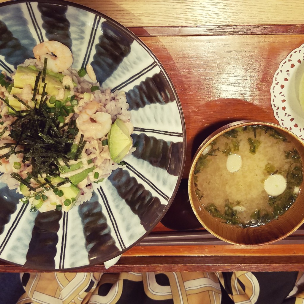 ユーザーが投稿した明太丼ランチの写真 - 実際訪問したユーザーが直接撮影して投稿した元町カフェ和カフェ Tsumugi ラスカ茅ヶ崎店の写真