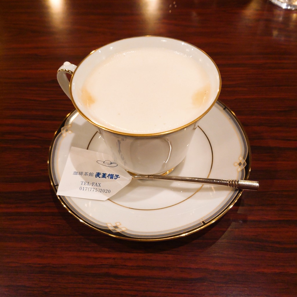 ユーザーが投稿したミルクコーヒーの写真 - 実際訪問したユーザーが直接撮影して投稿した新町コーヒー専門店珈琲茶館 麦藁帽子の写真