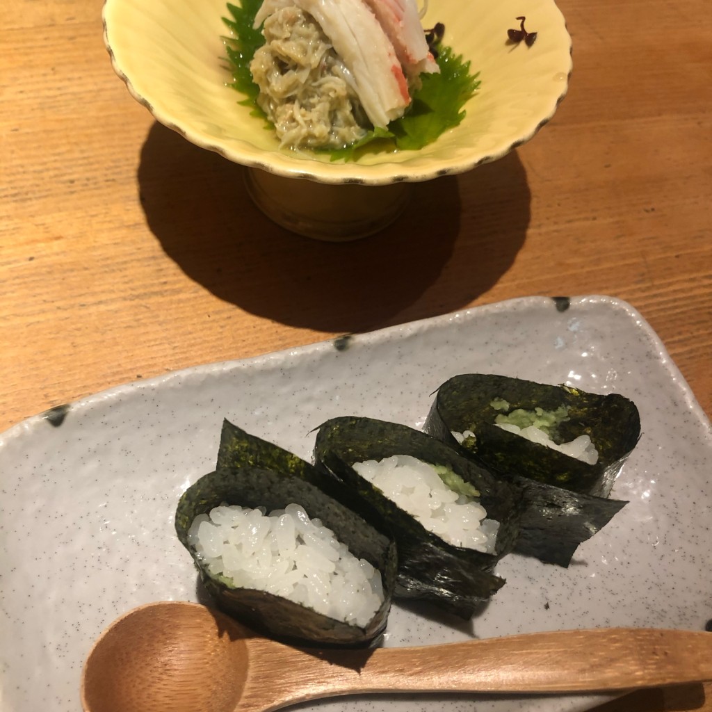 ユーザーが投稿したカニとも和えの写真 - 実際訪問したユーザーが直接撮影して投稿した片町寿司寿しと手造り料理 長八・金沢片町店の写真