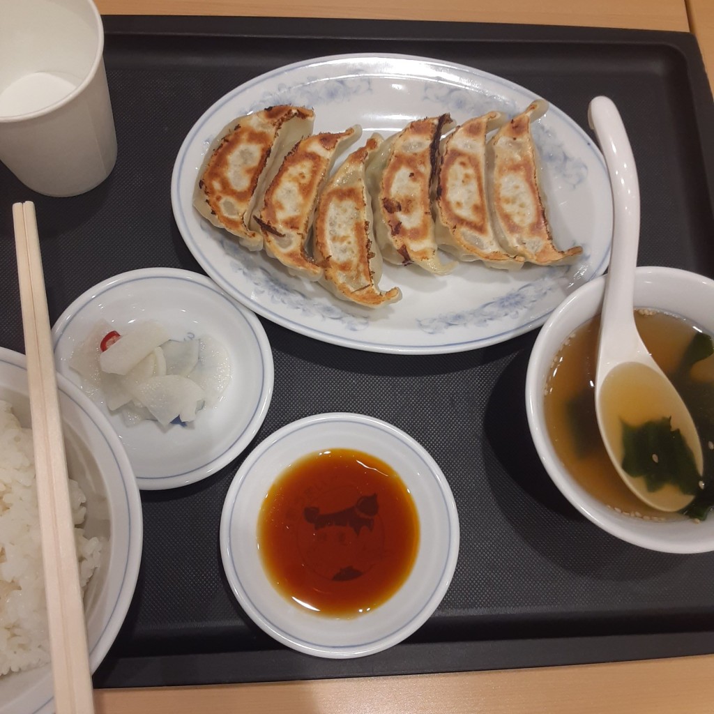 ユーザーが投稿した焼餃子とライスの写真 - 実際訪問したユーザーが直接撮影して投稿した八島町餃子ぎょうざの満洲 イーサイト高崎店の写真