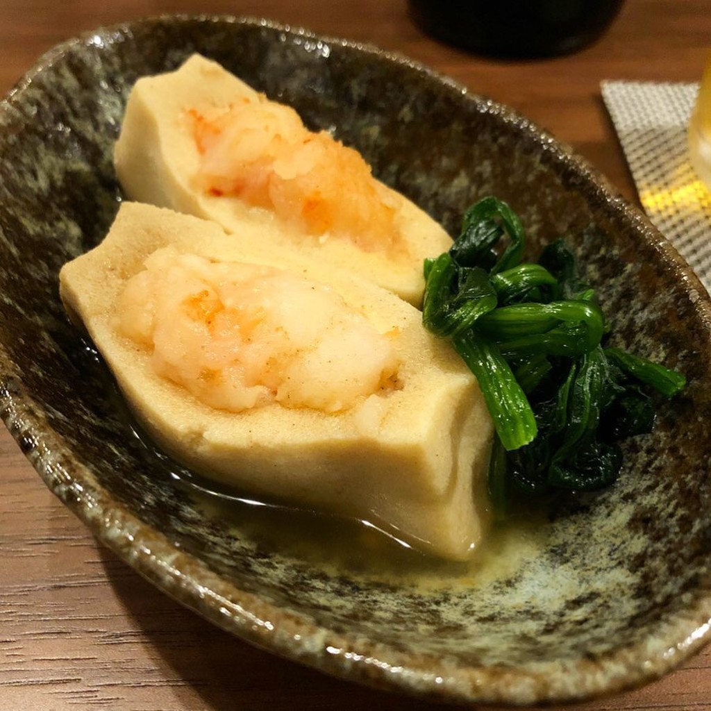 ユーザーが投稿した高野豆腐の海老射込みの写真 - 実際訪問したユーザーが直接撮影して投稿した東心斎橋居酒屋煮炊き すずなりの写真