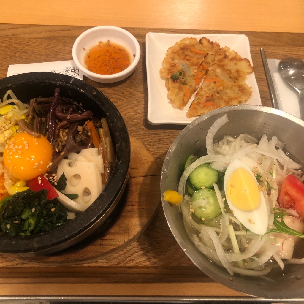 ユーザーが投稿した石焼/冷麺の写真 - 実際訪問したユーザーが直接撮影して投稿した後楽韓国料理韓美膳 東京ドームシティ店の写真