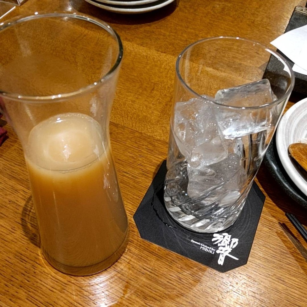ユーザーが投稿した[ノンアル] 白桃ジュースの写真 - 実際訪問したユーザーが直接撮影して投稿した代々木居酒屋ダイナミックキッチン&バー 響 新宿サザンタワー店の写真