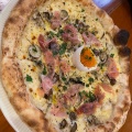 生ハムとキノ のカルボナーラPIZZA - 実際訪問したユーザーが直接撮影して投稿した新松戸西洋料理欧風バル BONの写真のメニュー情報