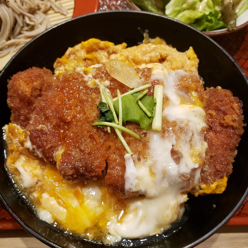 ユーザーが投稿したかつ丼定食の写真 - 実際訪問したユーザーが直接撮影して投稿した黒髪うどんふく泉 竹乃屋 竜田口駅前店の写真