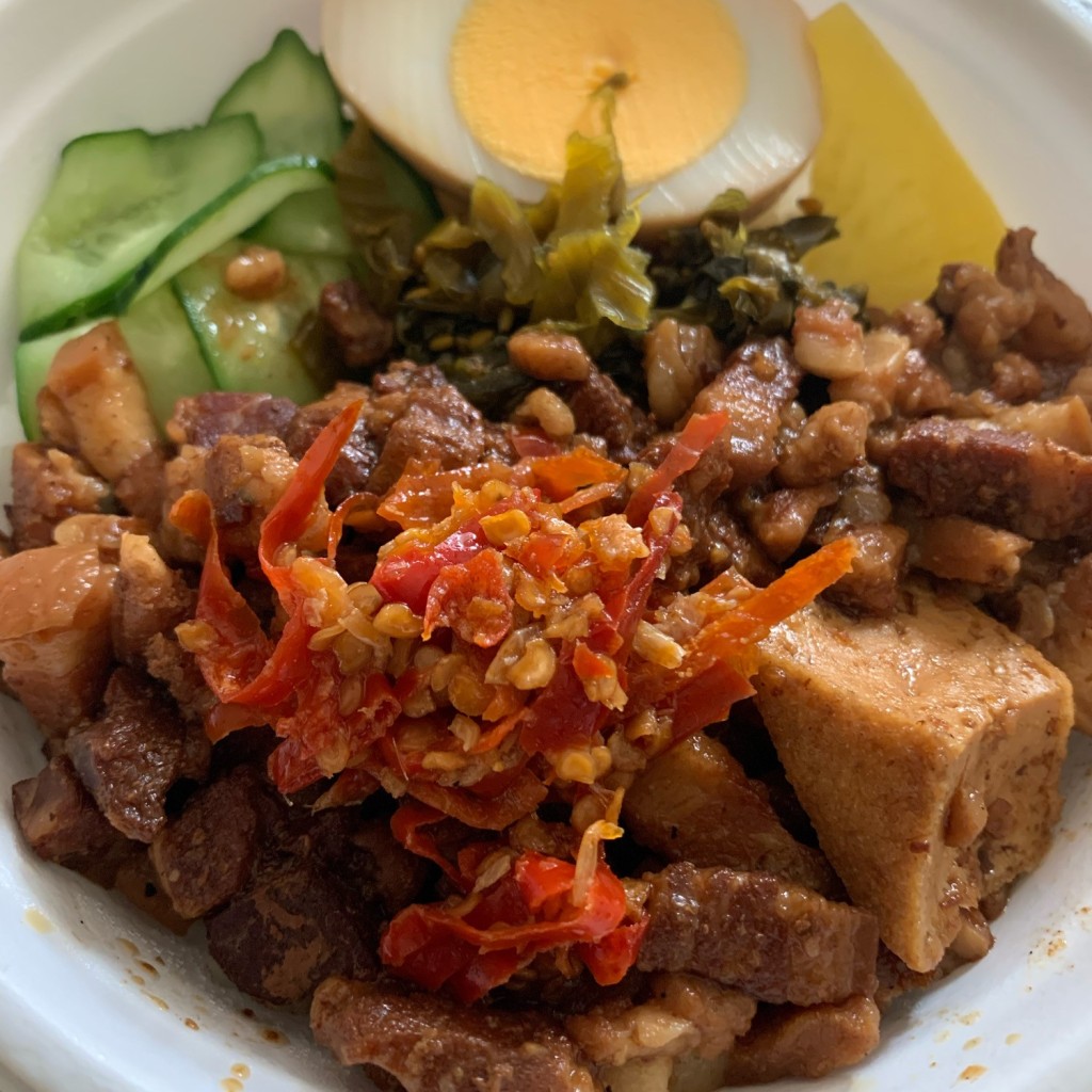 ユーザーが投稿した激辛魯肉飯の写真 - 実際訪問したユーザーが直接撮影して投稿した唐人町台湾料理台湾屋台飯 好食堂 唐人町店の写真
