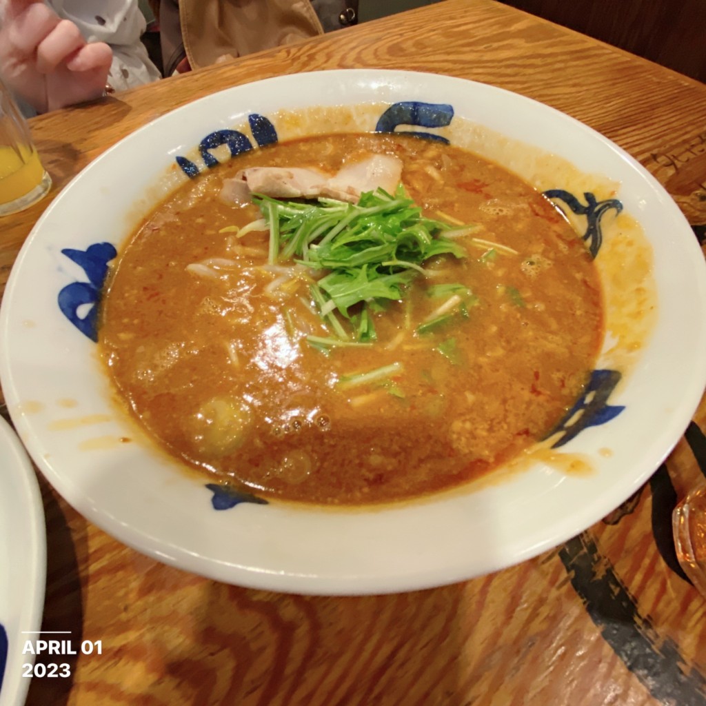 ユーザーが投稿した四川坦々麺の写真 - 実際訪問したユーザーが直接撮影して投稿した野口町野口中華料理中華飯店てんじく 野口店の写真