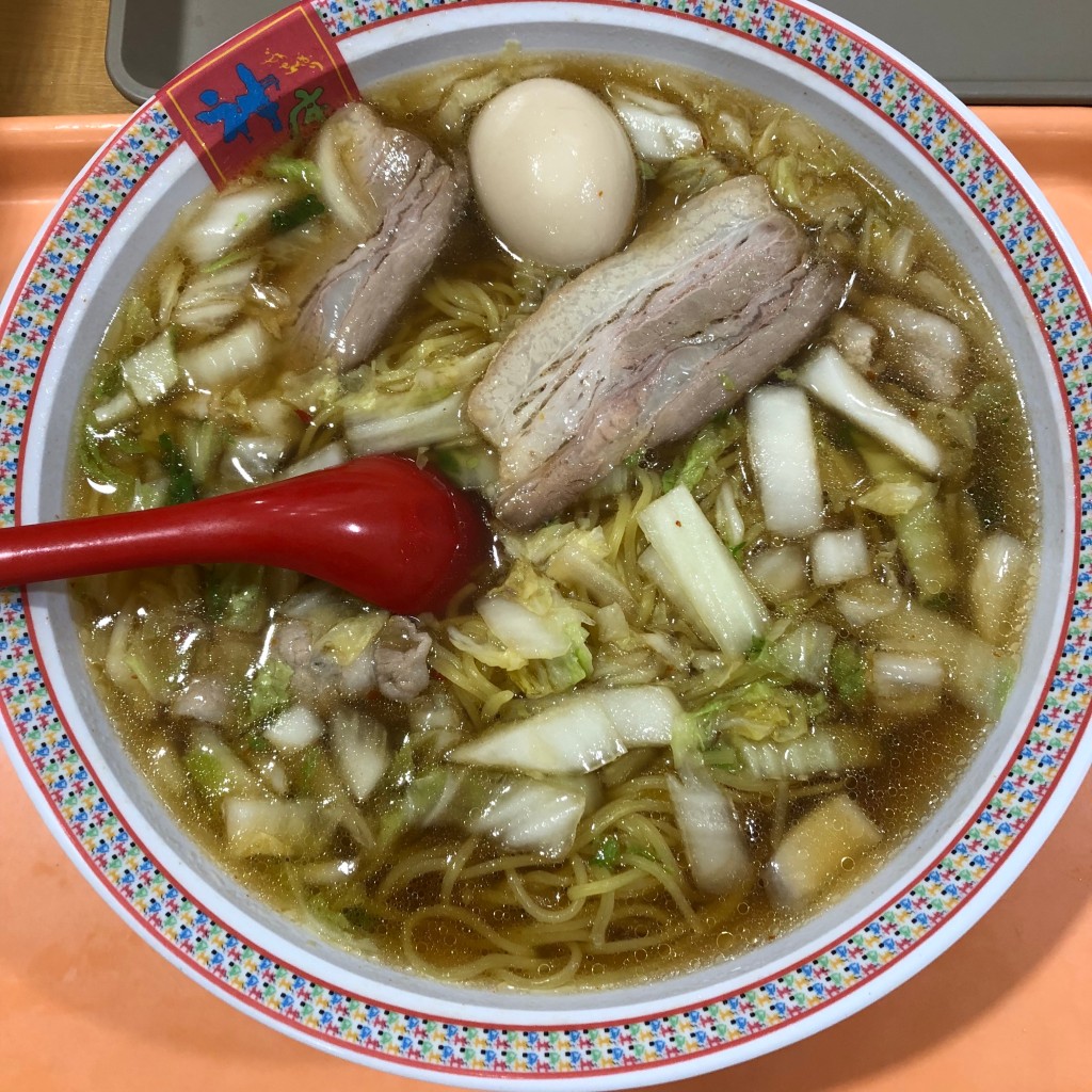 ユーザーが投稿した煮玉子ラーメンの写真 - 実際訪問したユーザーが直接撮影して投稿した東川崎町ラーメン専門店どうとんぼり神座 神戸ハーバーランドumie店の写真