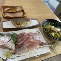 刺し身定食 - 実際訪問したユーザーが直接撮影して投稿した林田町魚介 / 海鮮料理サンチョク鮮魚荒木の写真のメニュー情報