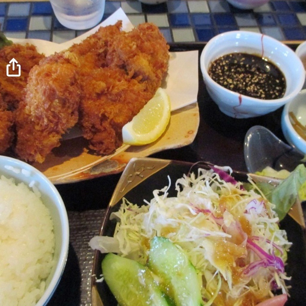 ユーザーが投稿したLunchチカツ定食の写真 - 実際訪問したユーザーが直接撮影して投稿した溝辺町麓鶏料理食楽々の写真