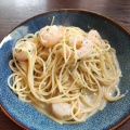 Shrimp Scampi Spaghetti - 実際訪問したユーザーが直接撮影して投稿した坂下町アメリカ料理Diner TEESの写真のメニュー情報