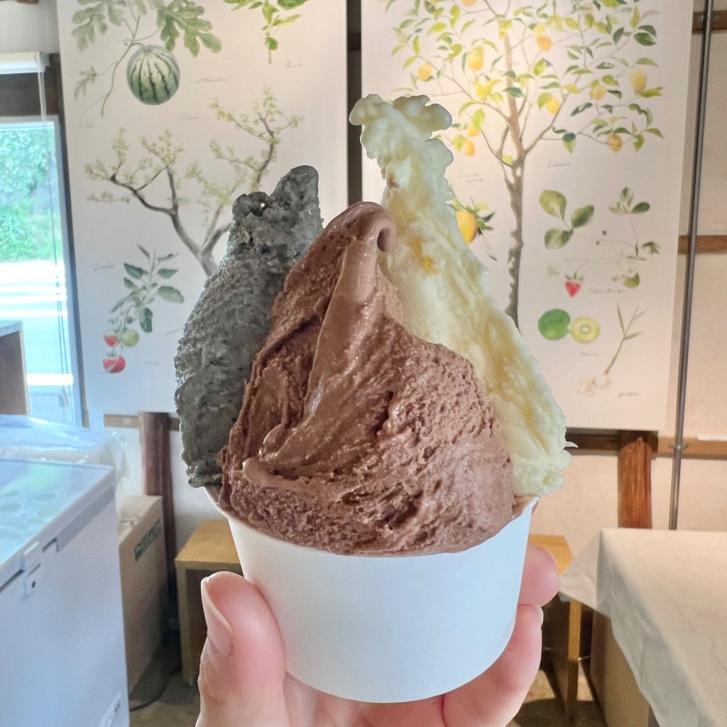 ユーザーが投稿したGelato3flavorsの写真 - 実際訪問したユーザーが直接撮影して投稿した草壁本町スイーツミノリ ジェラートの写真