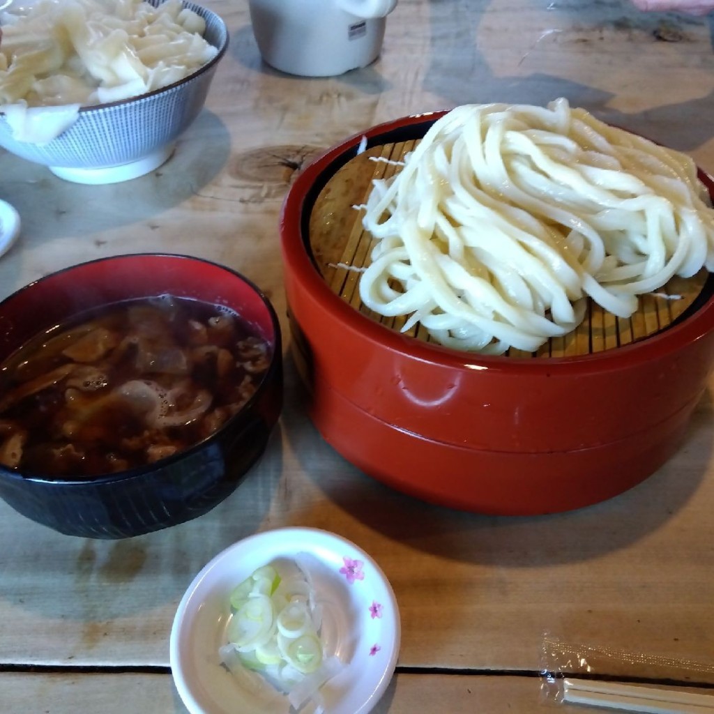 ユーザーが投稿した肉ネギ汁うどん 重ねの写真 - 実際訪問したユーザーが直接撮影して投稿した深井うどん元祖田舎っぺうどん 北本店の写真