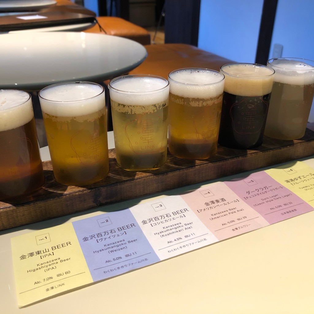 ユーザーが投稿した飲みくらべセットの写真 - 実際訪問したユーザーが直接撮影して投稿した東山カフェ金澤LINKの写真