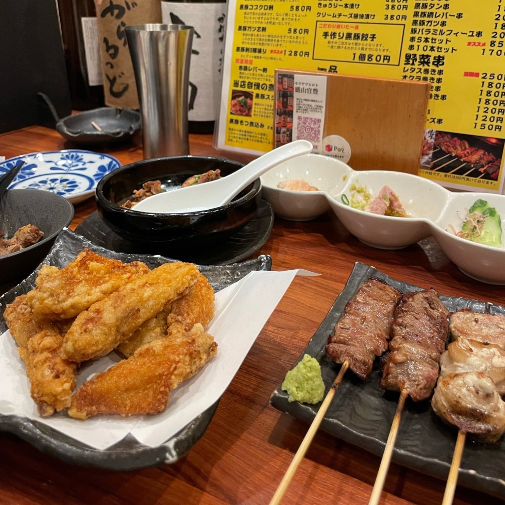 ごはんきろくさんが投稿した山之口町焼鳥のお店鹿児島黒豚串処 黒いだるま/カゴシマケンクロブタクシドコロ クロイダルマの写真