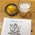 ビールとお通し - 実際訪問したユーザーが直接撮影して投稿した中川うどん誠月の写真のメニュー情報