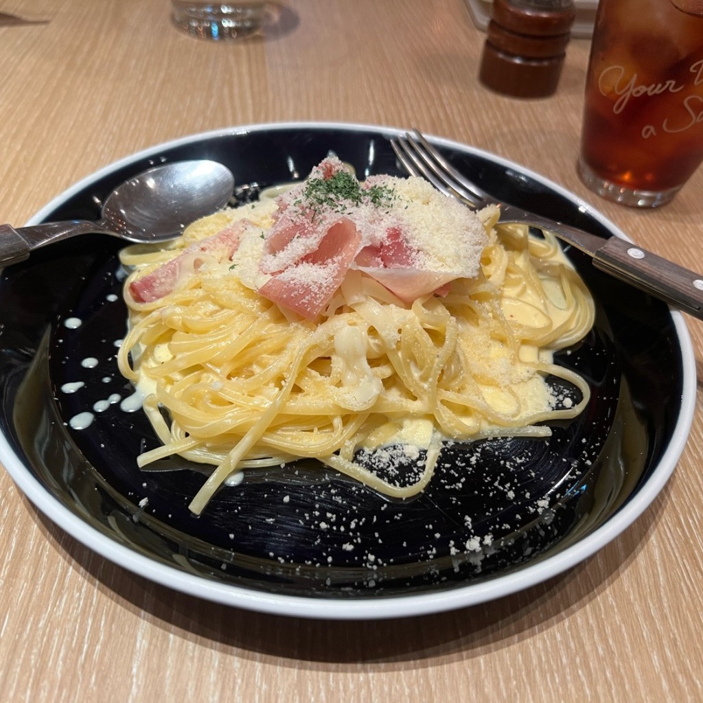 ユーザーが投稿したチーズカルボナーラDの写真 - 実際訪問したユーザーが直接撮影して投稿した渋谷チーズ料理チーズキッチン RACLER 渋谷の写真