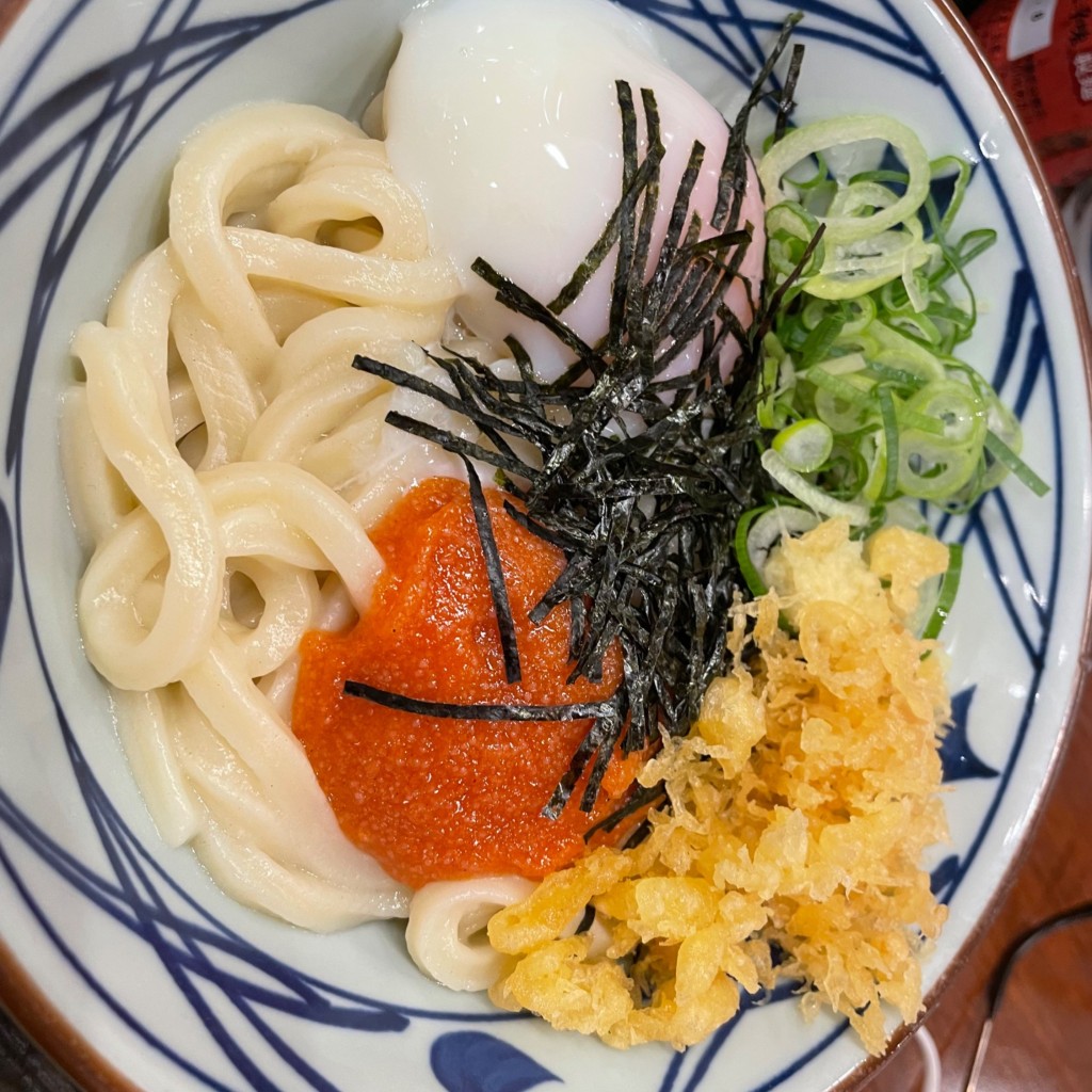 ユーザーが投稿した明太釜玉うどんの写真 - 実際訪問したユーザーが直接撮影して投稿した南熊本うどん丸亀製麺 南熊本店の写真