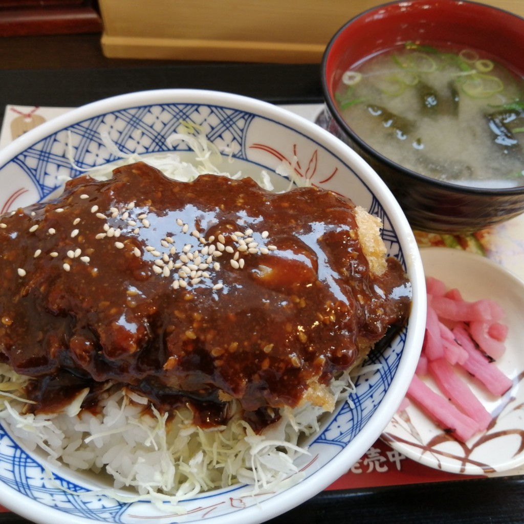 ユーザーが投稿したLunchみそかつ丼+味噌汁の写真 - 実際訪問したユーザーが直接撮影して投稿した北十四条東定食屋かつてん 北14条光星店の写真