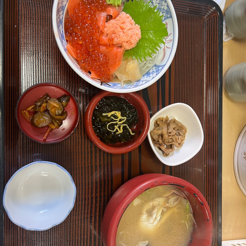 ユーザーが投稿したサーモン丼定食の写真 - 実際訪問したユーザーが直接撮影して投稿した寺泊魚介 / 海鮮料理やまろく苑の写真