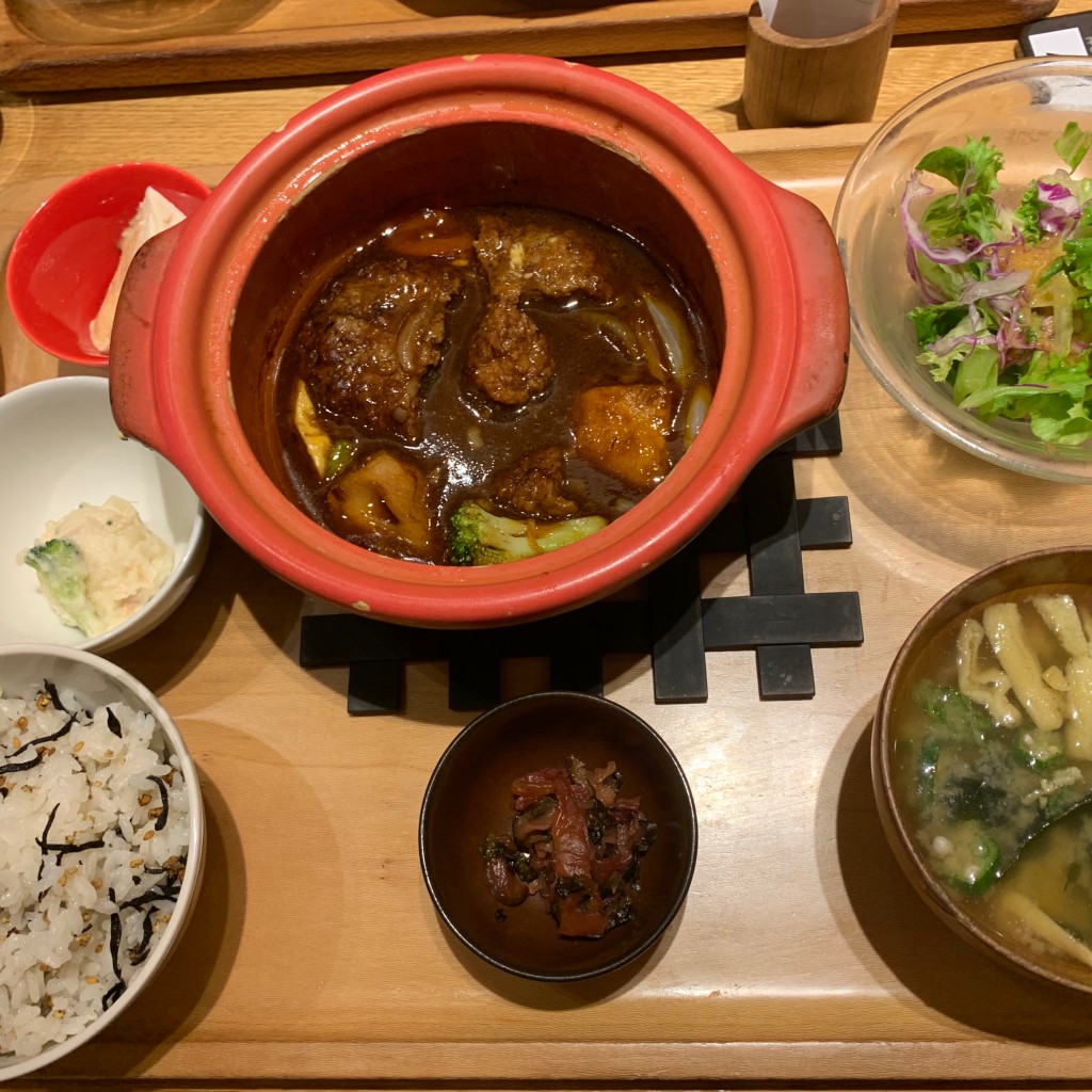 ユーザーが投稿した[定食]デミ味噌HBの写真 - 実際訪問したユーザーが直接撮影して投稿した小杉町定食屋おぼんdeごはん 武蔵小杉店の写真