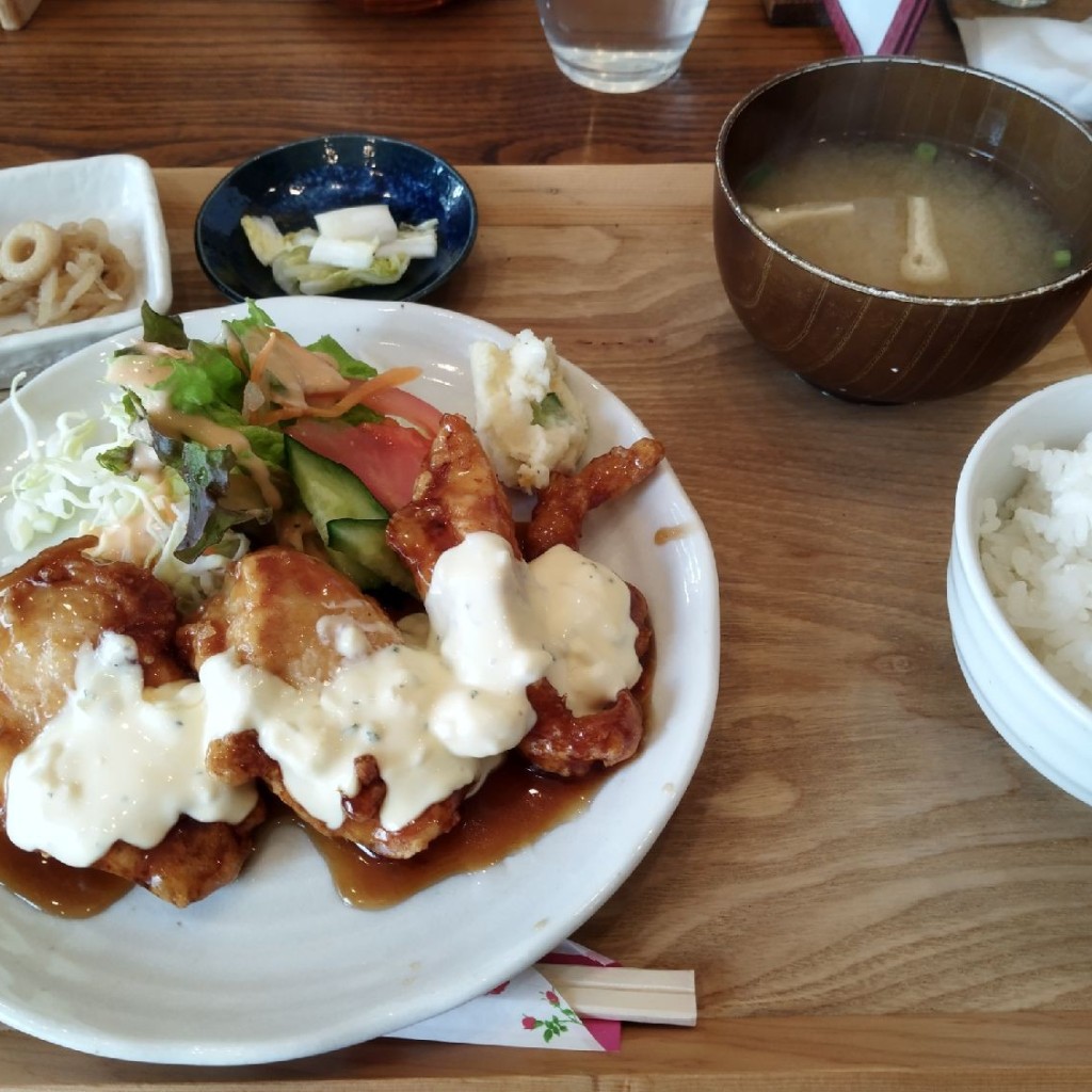ユーザーが投稿したチキン南蛮定食の写真 - 実際訪問したユーザーが直接撮影して投稿した池田町喫茶店あかねやの写真