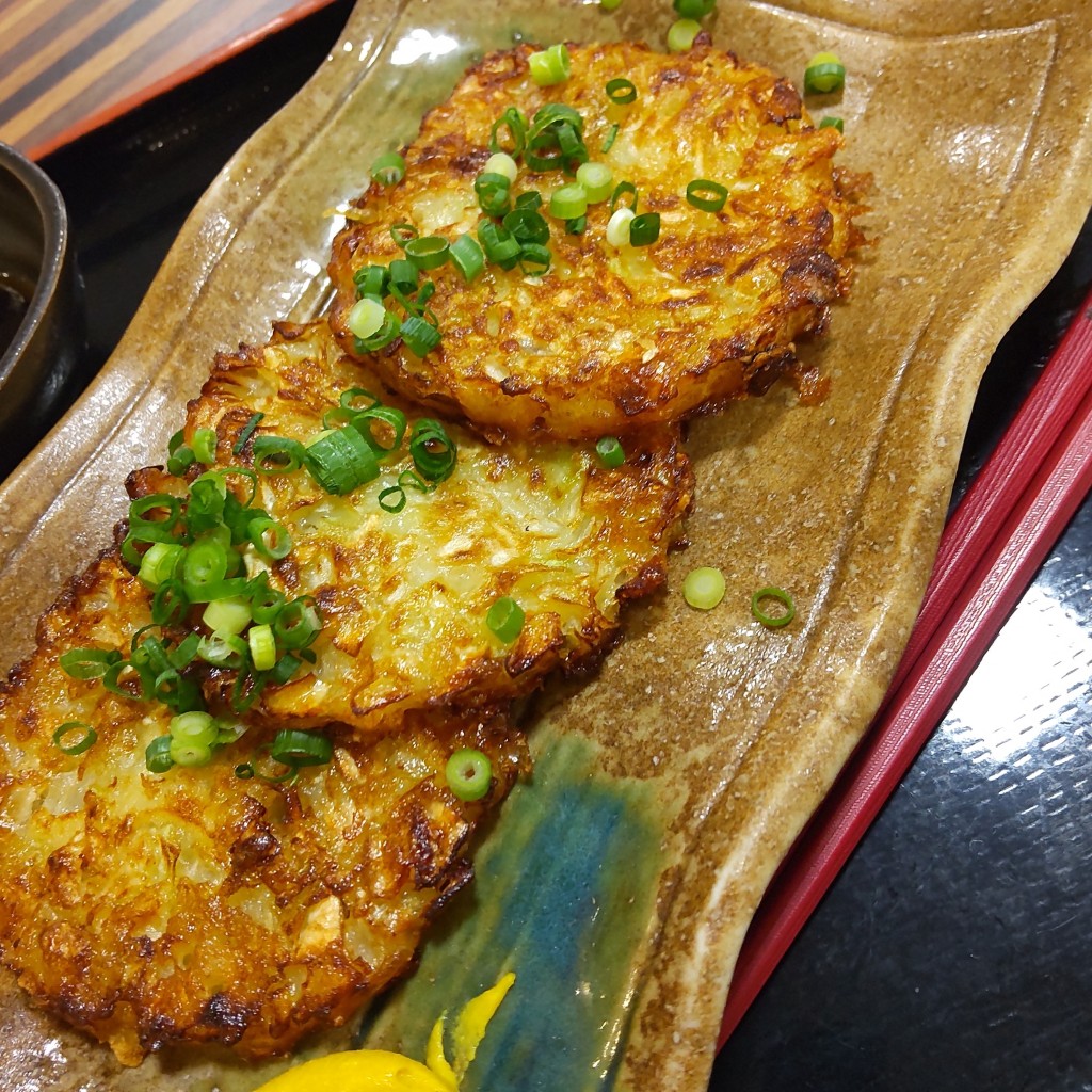 ユーザーが投稿した海鮮と山芋のトロトロ焼きの写真 - 実際訪問したユーザーが直接撮影して投稿した鵜野森定食屋王寿庵 町田店の写真