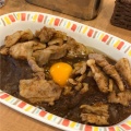 スタミナカレー生卵入り - 実際訪問したユーザーが直接撮影して投稿した吉野町カレーバーグ 吉野町店の写真のメニュー情報