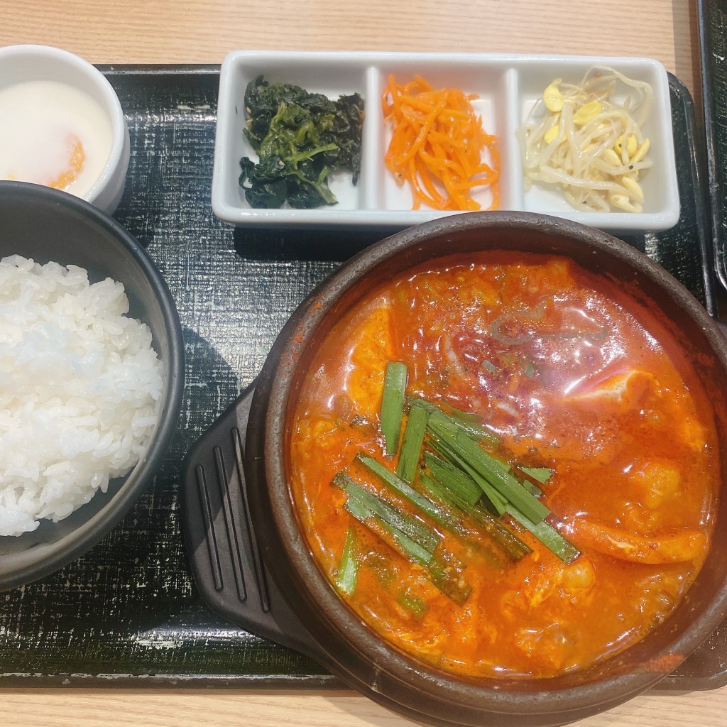 ユーザーが投稿したホルモンスンドゥブLunchの写真 - 実際訪問したユーザーが直接撮影して投稿した赤池町韓国料理東京純豆腐 プライムツリー赤池店の写真