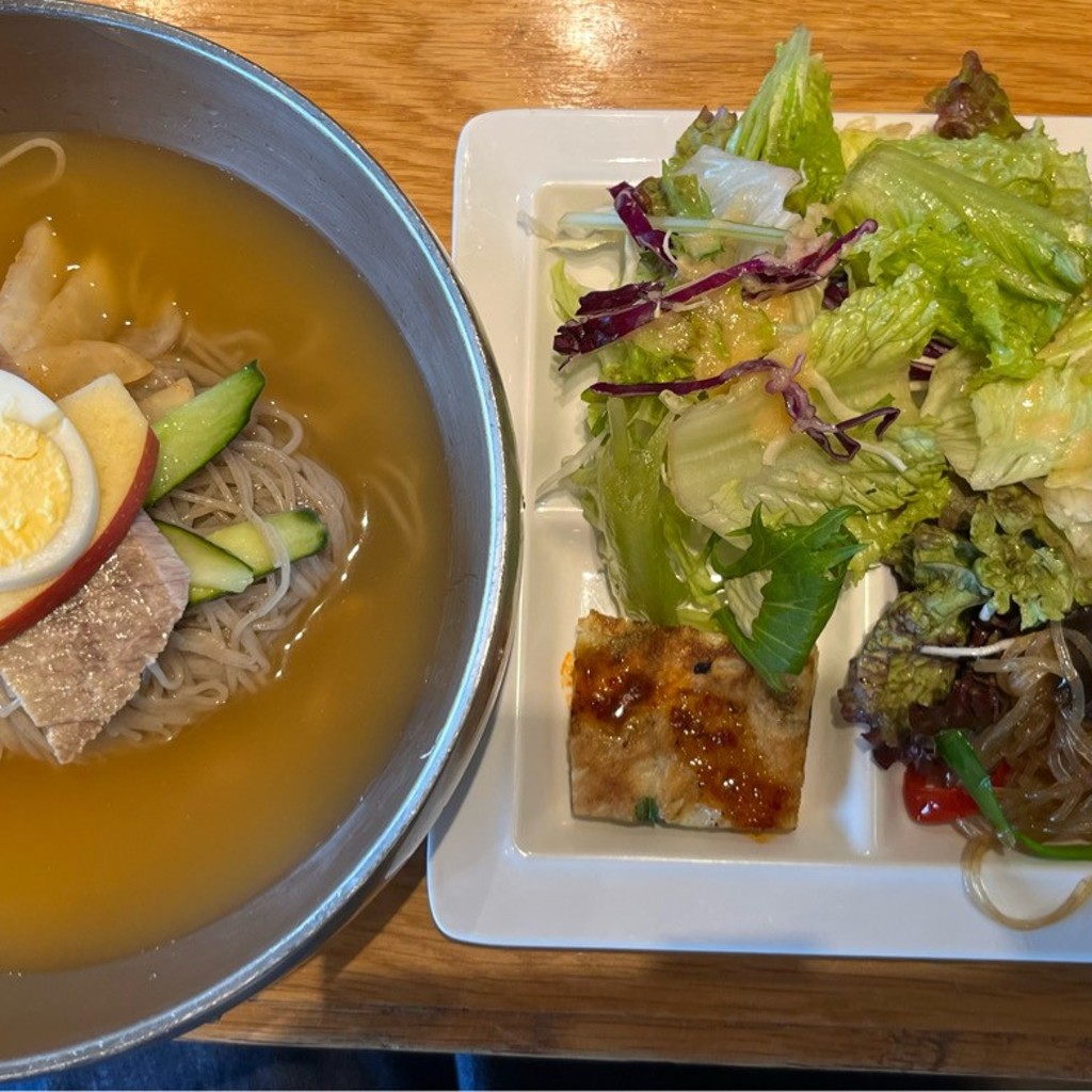 ユーザーが投稿した水冷麺Lunchの写真 - 実際訪問したユーザーが直接撮影して投稿した西池袋韓国料理妻家房 池袋店の写真