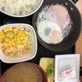 ハムエッグ納豆定食 - 実際訪問したユーザーが直接撮影して投稿した木田牛丼吉野家 上越高田店の写真のメニュー情報