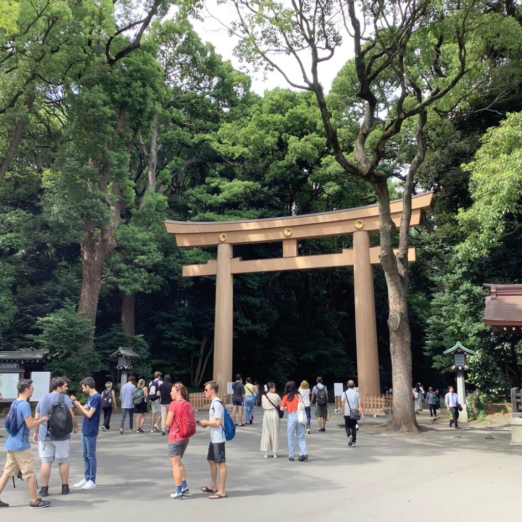 実際訪問したユーザーが直接撮影して投稿した神宮前地域名所明治神宮 一の鳥居の写真