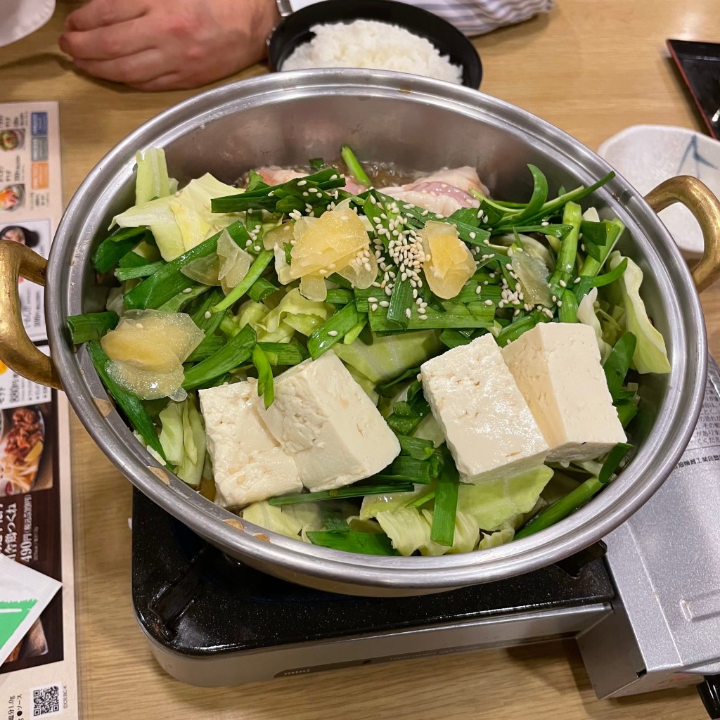 ユーザーが投稿した牛もつ鍋の写真 - 実際訪問したユーザーが直接撮影して投稿した東保木間和食 / 日本料理北海道生まれ 和食処とんでん 花畑店の写真