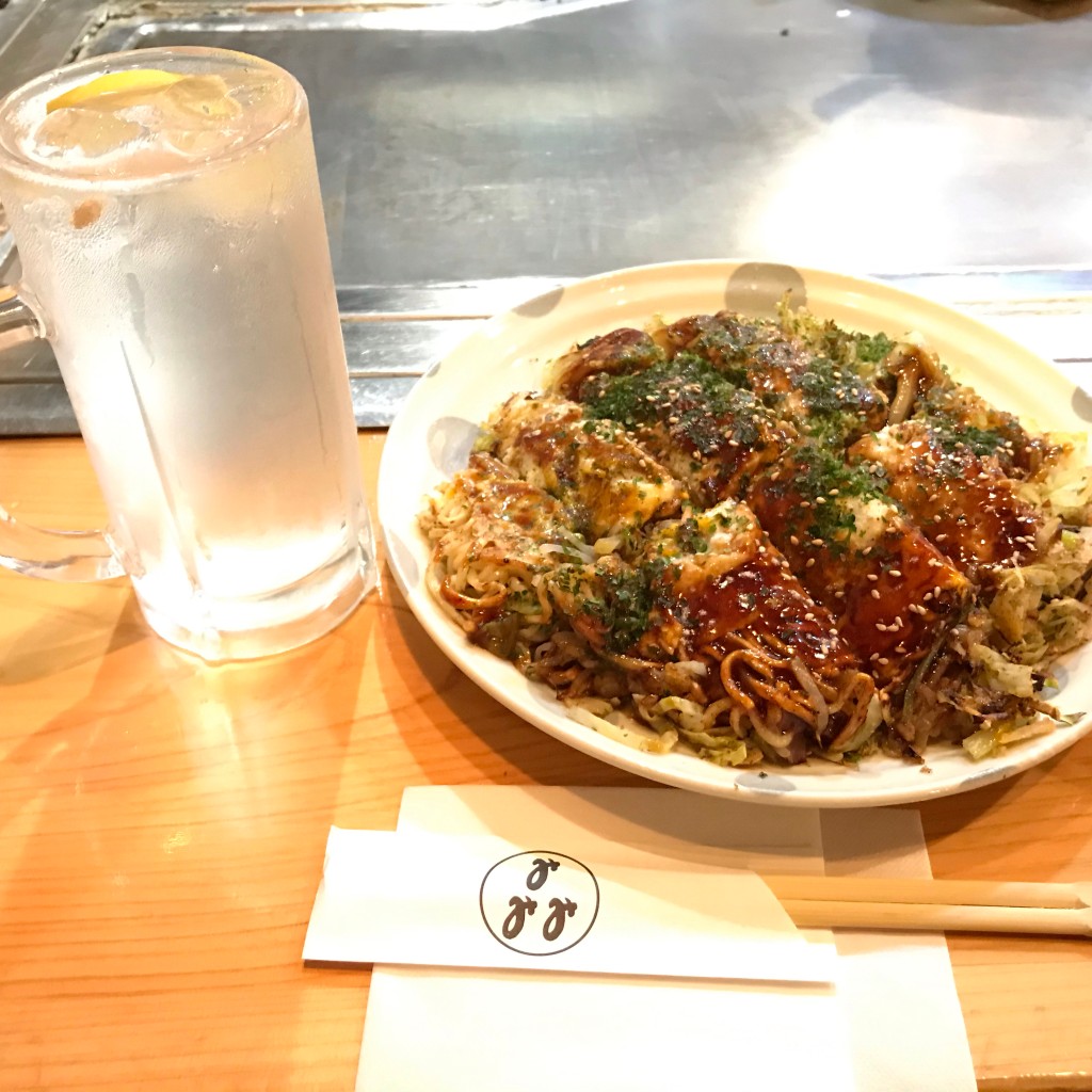 ユーザーが投稿した広島焼き麺の写真 - 実際訪問したユーザーが直接撮影して投稿した新天地お好み焼き新天地 みっちゃんの写真