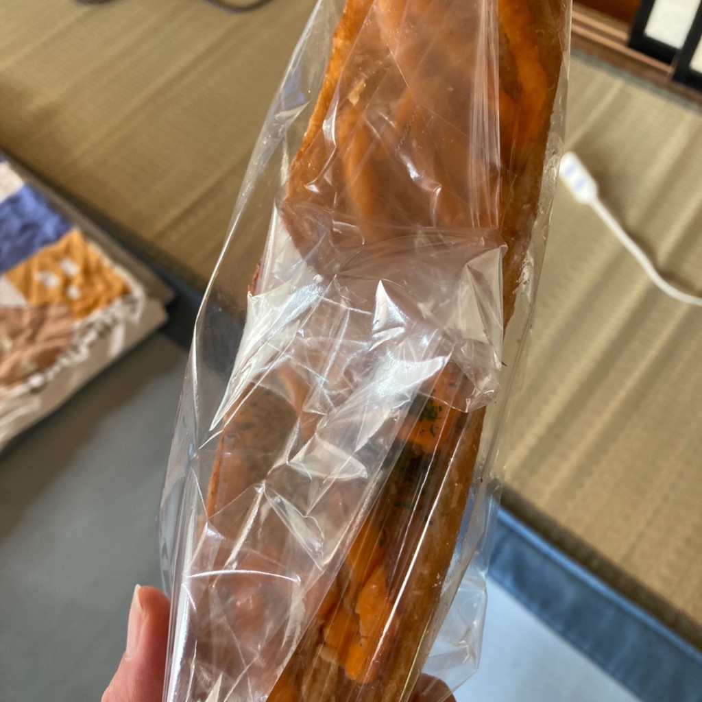 ユーザーが投稿したロング明太子チーズの写真 - 実際訪問したユーザーが直接撮影して投稿した鮫島ベーカリーMont-Thabor イオンタウン富士南店の写真