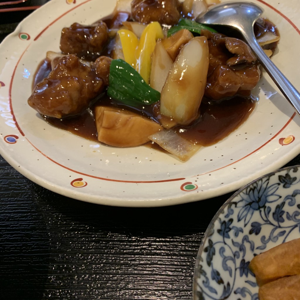 ユーザーが投稿した黒酢と黒糖のスブタの写真 - 実際訪問したユーザーが直接撮影して投稿した等々力中華料理中国料理 華山の写真