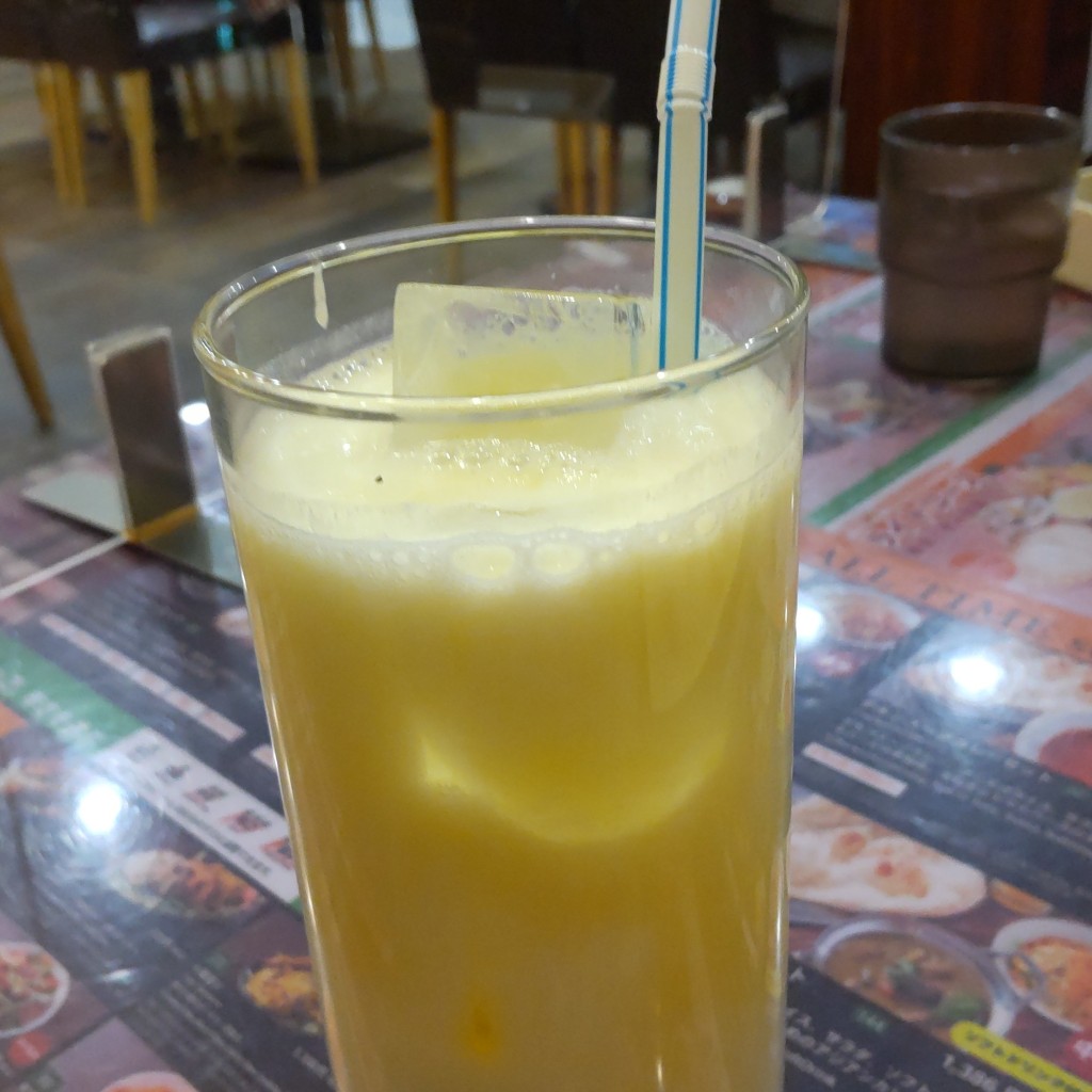 ユーザーが投稿したオレンジラッシーの写真 - 実際訪問したユーザーが直接撮影して投稿した若松インドカレーインドカレーのハリオンの写真
