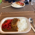 ハンバーグカレー - 実際訪問したユーザーが直接撮影して投稿した夜間瀬そば石臼挽き蕎麦香房 山の実の写真のメニュー情報