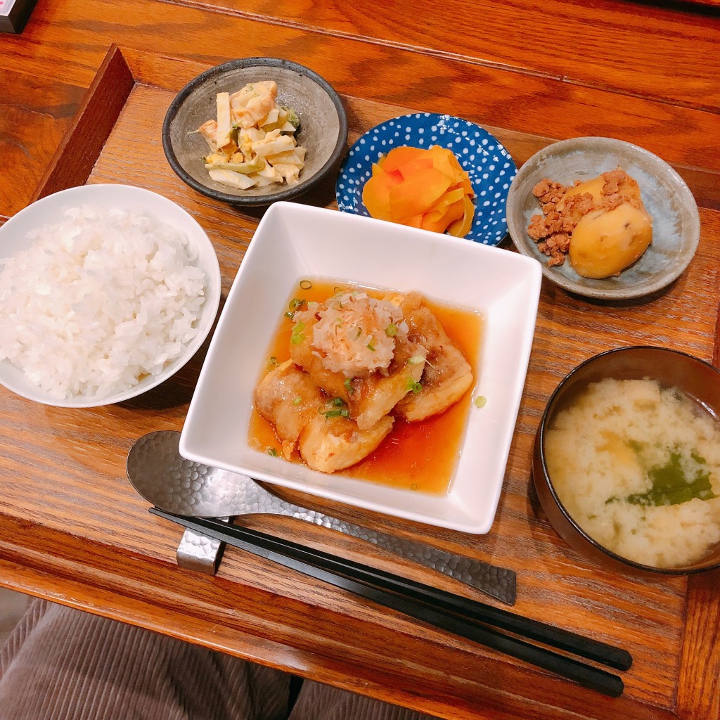 ユーザーが投稿した揚げ出し豚豆腐の写真 - 実際訪問したユーザーが直接撮影して投稿した下富野定食屋コミルキッチンの写真