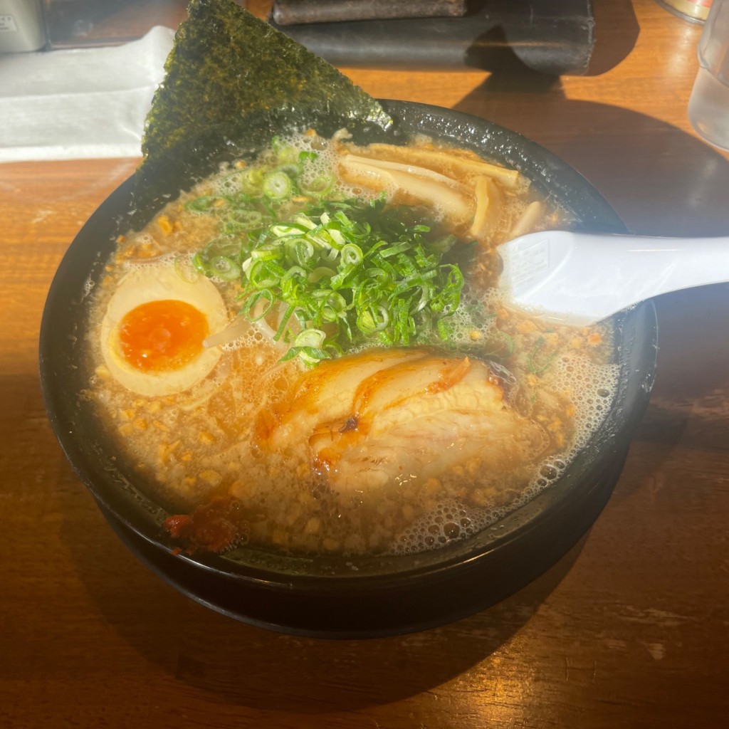 ユーザーが投稿した黒しょうゆラーメン(こってり)の写真 - 実際訪問したユーザーが直接撮影して投稿した南大通ラーメン専門店三河開化亭 豊川店の写真