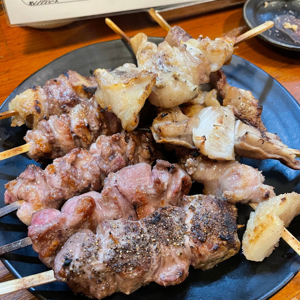 ユーザーが投稿した10本もつ焼き盛 串の写真 - 実際訪問したユーザーが直接撮影して投稿した東五反田串焼きもつ焼きばん 五反田店の写真