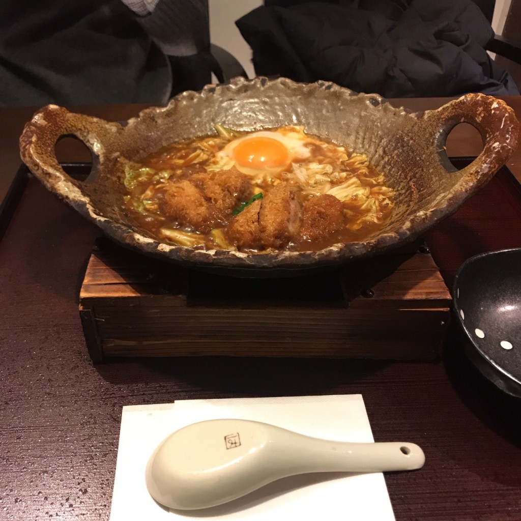 ユーザーが投稿した[卵]味噌ヒレ煮の写真 - 実際訪問したユーザーが直接撮影して投稿した二口町とんかつ富山豚食堂 かつたまの写真