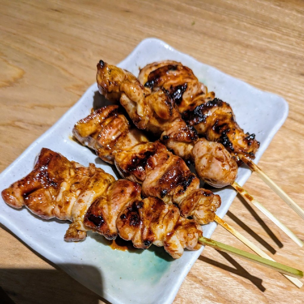 ユーザーが投稿した焼き鳥(タレ)の写真 - 実際訪問したユーザーが直接撮影して投稿した羽ノ浦町宮倉焼鳥とり・笑の写真