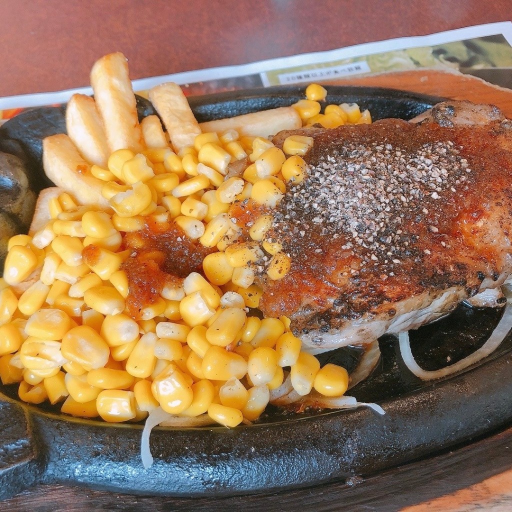 ユーザーが投稿した炭焼きチキンステーキLunchの写真 - 実際訪問したユーザーが直接撮影して投稿した高蔵寺町ステーキブロンコビリー 春日井高蔵寺店の写真