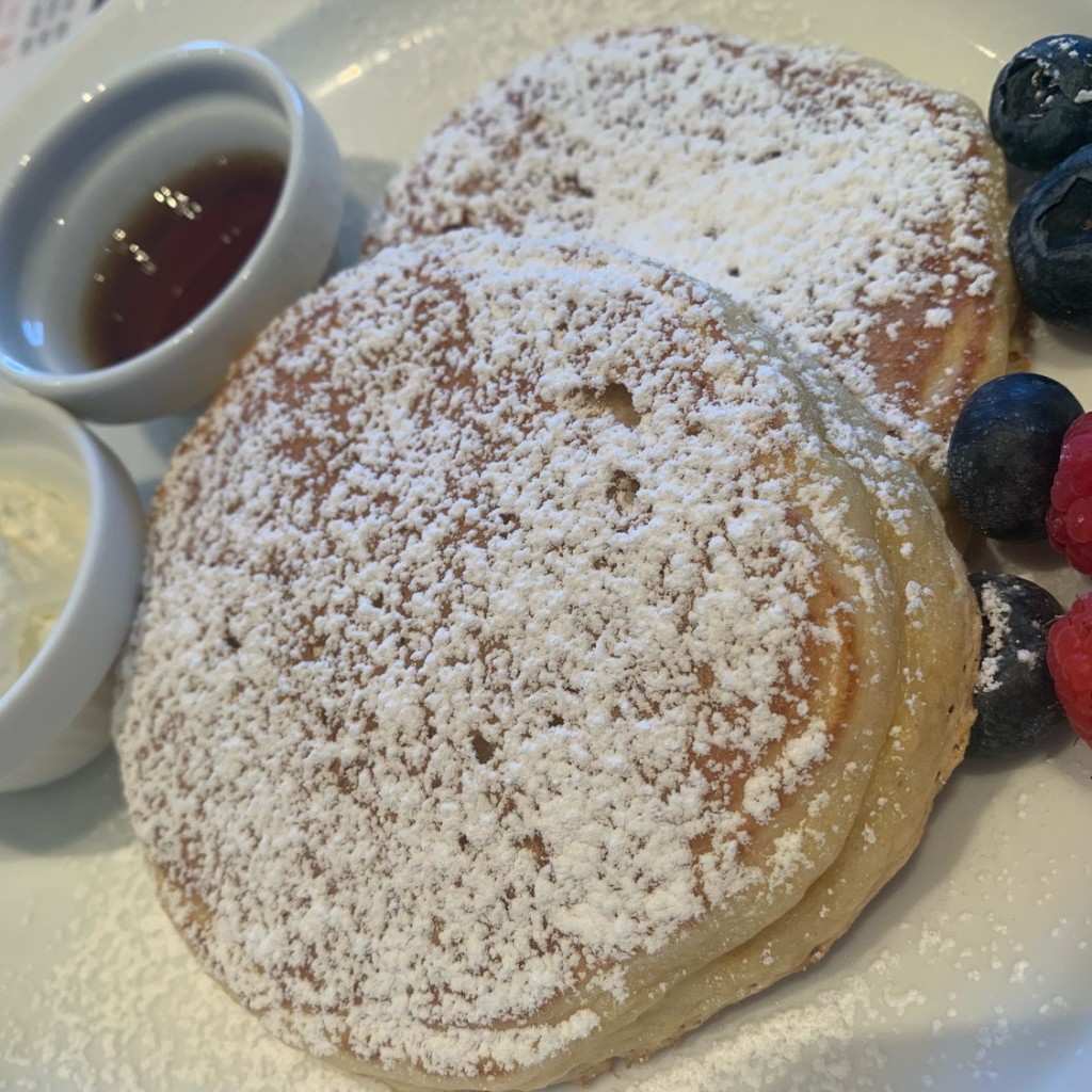 ユーザーが投稿したHalf Ricotta Pancakesの写真 - 実際訪問したユーザーが直接撮影して投稿した港南カフェサラベス 品川店の写真