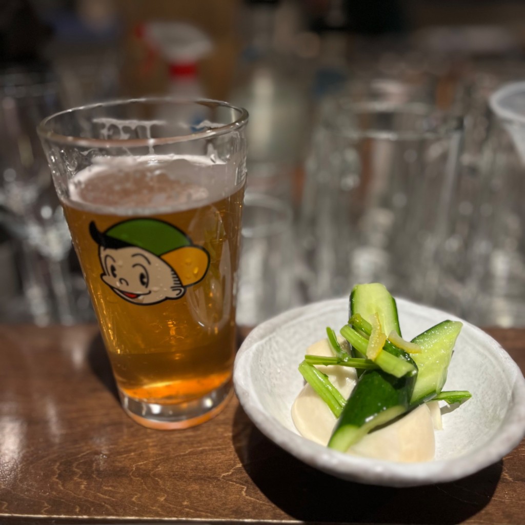 ユーザーが投稿したかぶと胡瓜漬物の写真 - 実際訪問したユーザーが直接撮影して投稿した上目黒クラフトビール立飲みビールボーイ 中目黒店の写真