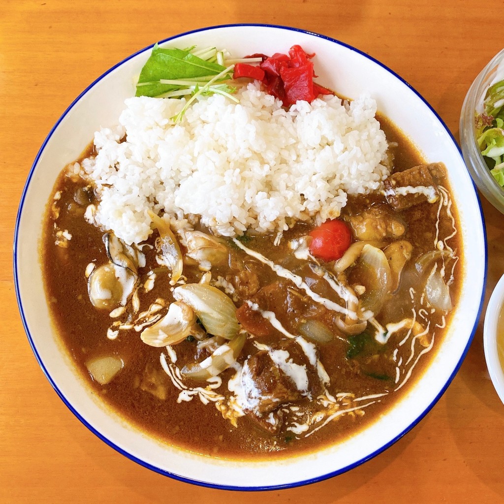 美味しいオムライスに出会いたいさんが投稿した松野尾洋食のお店バイクス カフェ/バイクスカフェの写真