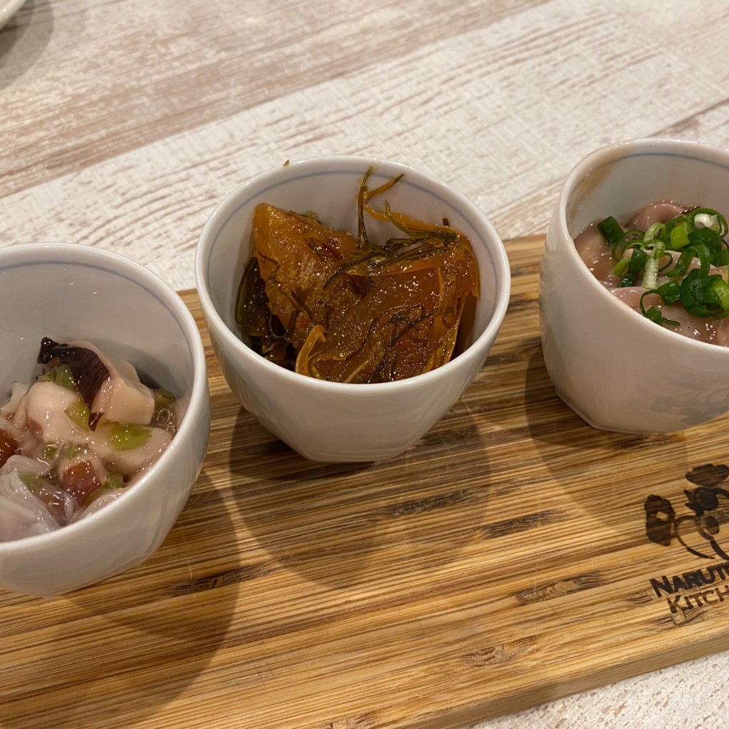 ユーザーが投稿した小樽珍味3種盛りの写真 - 実際訪問したユーザーが直接撮影して投稿した松原町居酒屋なるとキッチン 広島店の写真