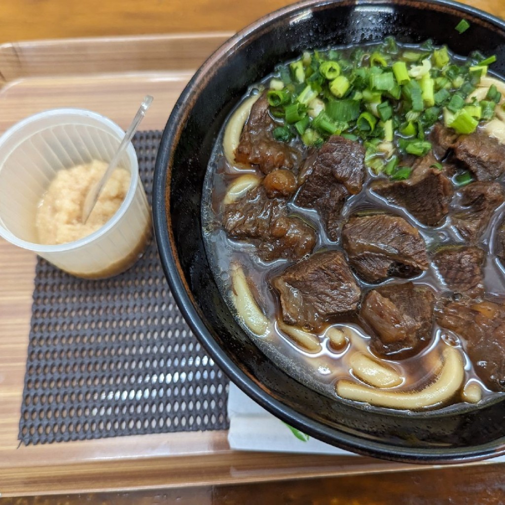 ユーザーが投稿した肉肉うどん(1.5倍)の写真 - 実際訪問したユーザーが直接撮影して投稿した葛原うどん元祖 どきどきうどん 本店の写真